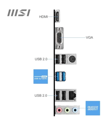 MSI PRO H610M-E DDR4 Motherboard 4 MSI PRO H610M-E DDR4 Motherboard