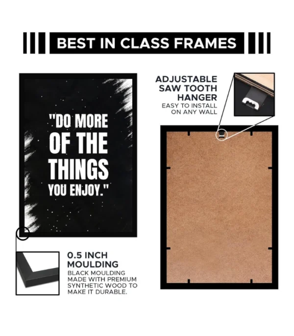Motivational Wall Poster Frame | 'Do More of the Things You Enjoy' |
