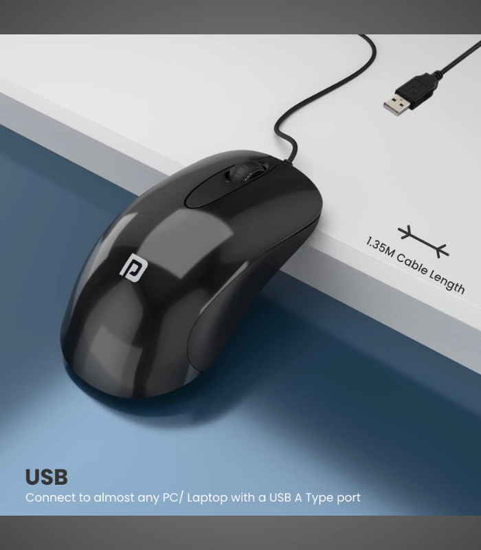 Portronics Toad 26 Wired Optical Mouse with 1500 DPI 3 Portronics Toad 26 Wired Optical Mouse with 1500 DPI