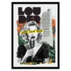 Black Modern Grunge Collage Typography Framed Art Print – Best in Class Frames
