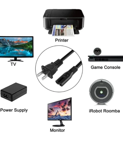 AC Power Cord Cable Compatible PlayStation 4 (PS4) Slim/PlayStation 5 (PS5) Game Console (Approx 1 Meter) 6 AC Power Cord Cable Compatible PlayStation 4 (PS4) Slim/PlayStation 5 (PS5) Game Console (Approx 1 Meter)