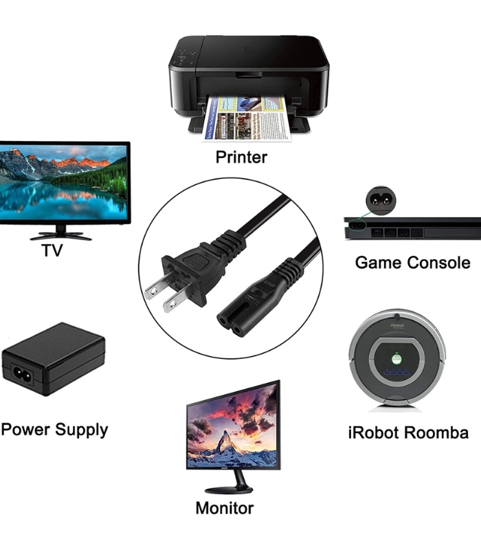 AC Power Cord Cable Compatible PlayStation 4 (PS4) Slim/PlayStation 5 (PS5) Game Console (Approx 1 Meter) 2 AC Power Cord Cable Compatible PlayStation 4 (PS4) Slim/PlayStation 5 (PS5) Game Console (Approx 1 Meter)