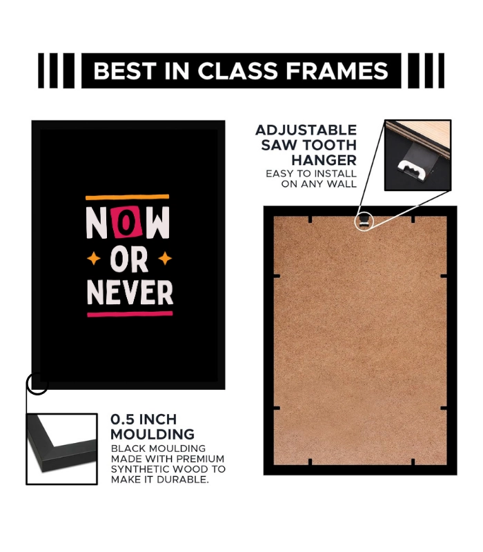 Now or Never Motivational Wall Poster 3 Now or Never Motivational Wall Poster