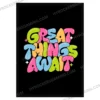 “Great Things Await” Motivational Wall Poster – Gaming Room & Study Decor