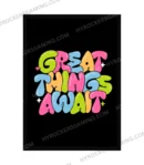“Great Things Await” Motivational Wall Poster – Gaming Room & Study Decor