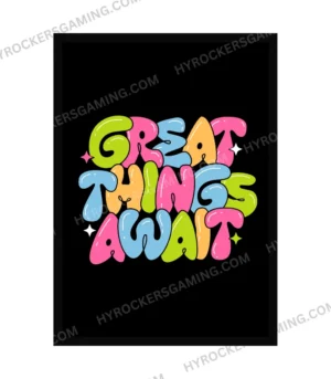 “Great Things Await” Motivational Wall Poster – Gaming Room & Study Decor