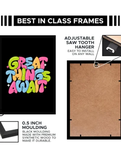 “Great Things Await” Motivational Wall Poster – Gaming Room & Study Decor