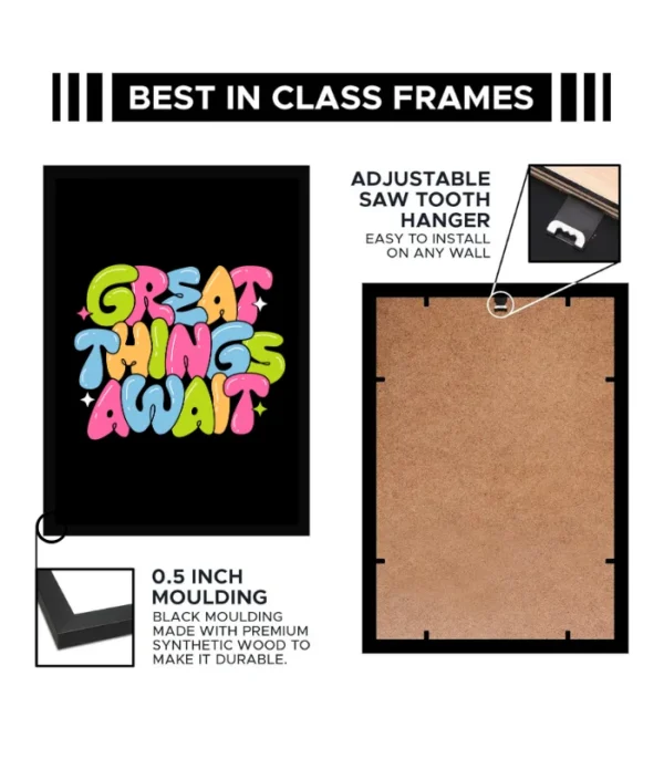 “Great Things Await” Motivational Wall Poster – Gaming Room & Study Decor