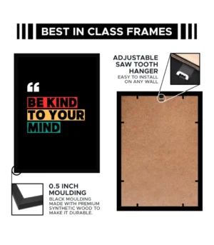 Be Kind to Your Mind - Premium Framed Motivational Wall Poster